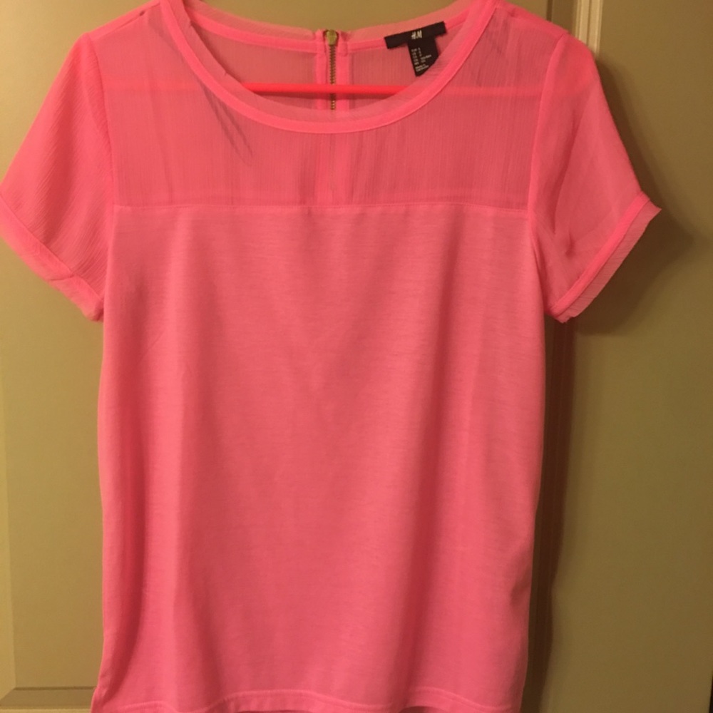 Bright pink top from H& M size small